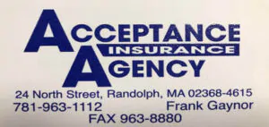SOUTH SHORE BUSINESS REVIEW - acceptance insurance agency card